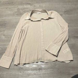 Cream detailed blouse